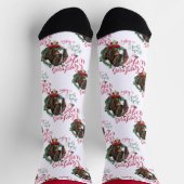 Weihnachten Nubian Doeling Baby Goat Wünsche Socken (Oben)