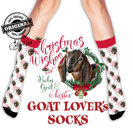 Weihnachten Nubian Doeling Baby Goat Wünsche Socken