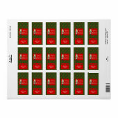 Weihnachten Nugget Candy Bar Wrappers Labels Adressaufkleber (Vorne)