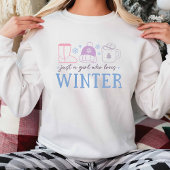 Weihnachten nur ein Mädchen, das den Winter Liebe Sweatshirt