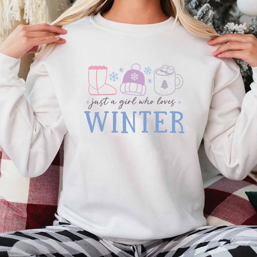 Weihnachten nur ein Mädchen, das den Winter Liebe Sweatshirt