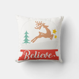 Weihnachten: Nur glauben (in Santa und Reindeer) Kissen