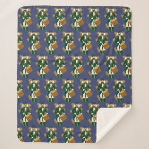 Weihnachten Nussknacker Dunkelblau Sherpadecke