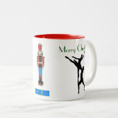 Weihnachten Nutcracker Ballett-Tasse Zweifarbige Tasse (VorderseiteRechts)