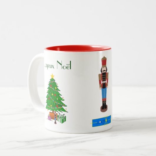 Weihnachten Nutcracker Ballett-Tasse Zweifarbige Tasse (Vorderseite Links)