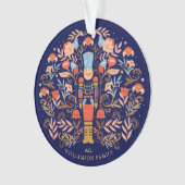 Weihnachten Nutcracker Blumenmotive & Foto Ornament (Vorderseite)