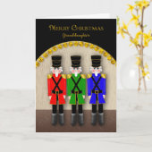 Weihnachten, Nutcrackers auf der Bühne, Großtochte Karte (Gelbe Blume)