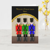 Weihnachten, Nutcrackers auf der Bühne, Schwester Karte (Gelbe Blume)