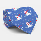 Weihnachten oder Apres Ski Party Skiverleih Krawatte (Gerollt)