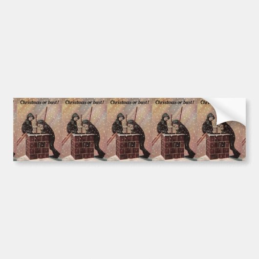 Weihnachten oder Bust, Boy Chimney Sweep Antique F Autoaufkleber (Vorne)
