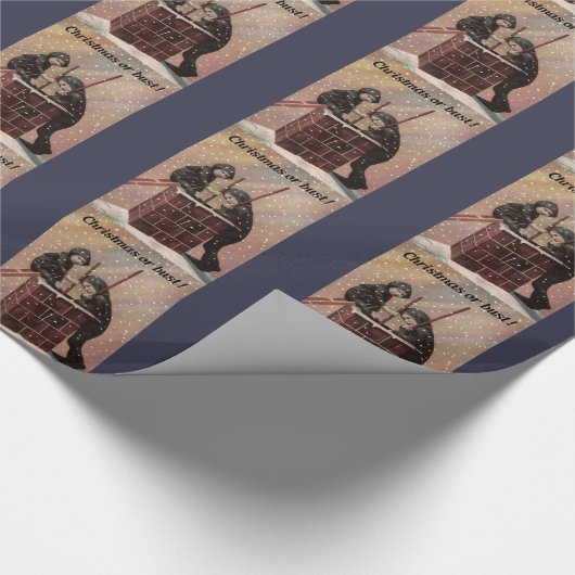Weihnachten oder Bust, Boy Chimney Sweep Antique F Geschenkpapier (Ecke)