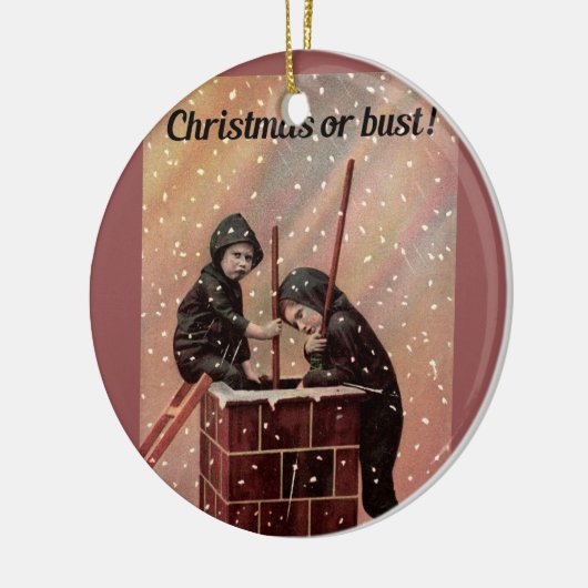 Weihnachten oder Bust, Boy Chimney Sweep Antique F Keramikornament (Links)