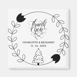 Weihnachten oder Feiertage Hochzeit Danke Magnet