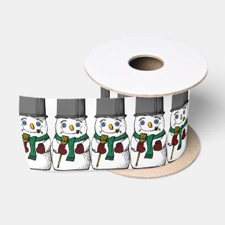 Weihnachten oder Feiertage Schneemänner in Hats Satinband