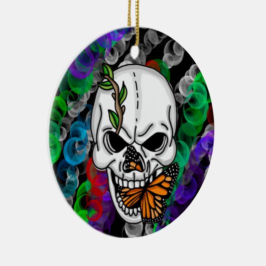 Weihnachten oder Halloween Keramik Ornament (Rechts)