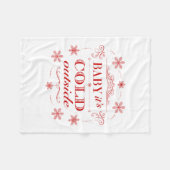 Weihnachten oder Winter-rote und weiße Fleecedecke (Vorderseite (Horizontal))