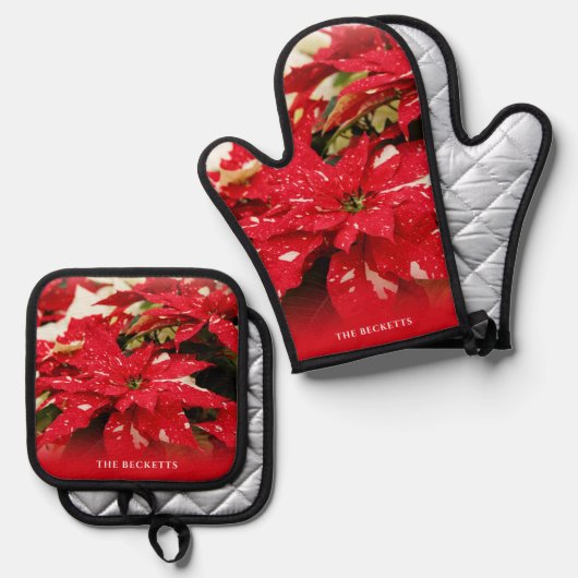 Weihnachten Ofenhandschuh & Topflappen-Set (Vorderseite/Rückseite)