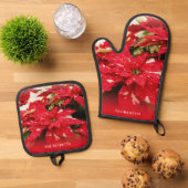 Weihnachten Ofenhandschuh & Topflappen-Set (Oben Unten)