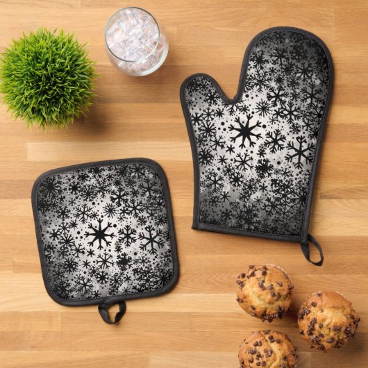 Weihnachten Ofenhandschuh & Topflappen-Set (Oben Unten)