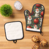 Weihnachten Ofenhandschuh & Topflappen-Set (Oben Unten)