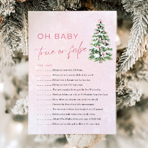 Weihnachten Oh Baby Wahr oder Falsch Baby Shower S Einladung