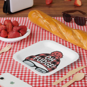 Weihnachten Oh Fudge Xmas Urlaub Lustiger Urlaub  Pappteller