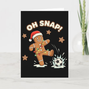 Weihnachten Oh Snap Lebkuchen Fußball Lustiges Wei Karte