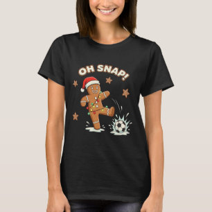 Weihnachten Oh Snap Lebkuchen Fußball Lustiges Xma T-Shirt