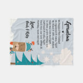 Weihnachten Oma Grammy Nana von Großkindern Fleecedecke (Vorderseite (Horizontal))