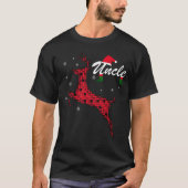 Weihnachten Onkel-Reindeer Plaid Holiday Family T-Shirt (Vorderseite)