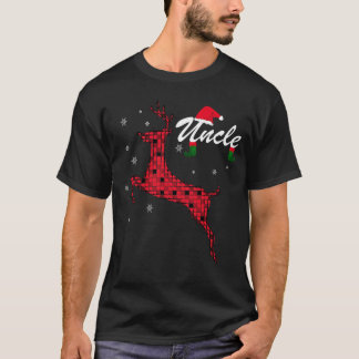 Weihnachten Onkel-Reindeer Plaid Holiday Family T-Shirt