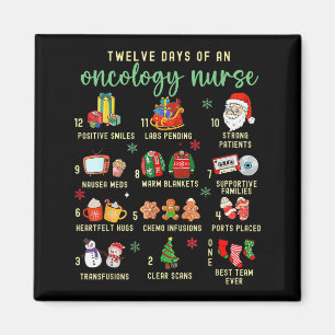 Weihnachten Onkologie Rn Krankenschwester 12 Tage  Magnet