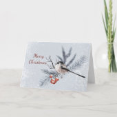 Weihnachten Orange Berries Bird Pine (Vorderseite)