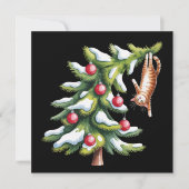 Weihnachten Orange Cat Tree Cats Lover Family Xmas (Vorderseite)