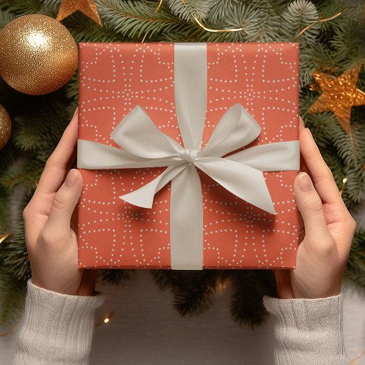 Weihnachten Orange Seamless Muster Geschenkpapier