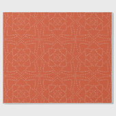 Weihnachten Orange Seamless Muster Geschenkpapier (Flach)