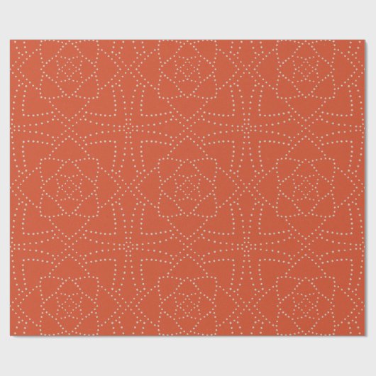 Weihnachten Orange Seamless Muster Geschenkpapier (Flach)