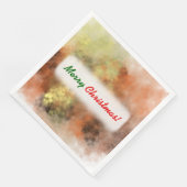 Weihnachten; orangefarbenes, gelbes und graues neb serviette (Ecke)