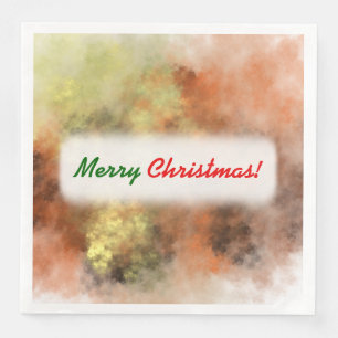 Weihnachten; Orangen-, Gelbes u. Grauesc$nebel Serviette
