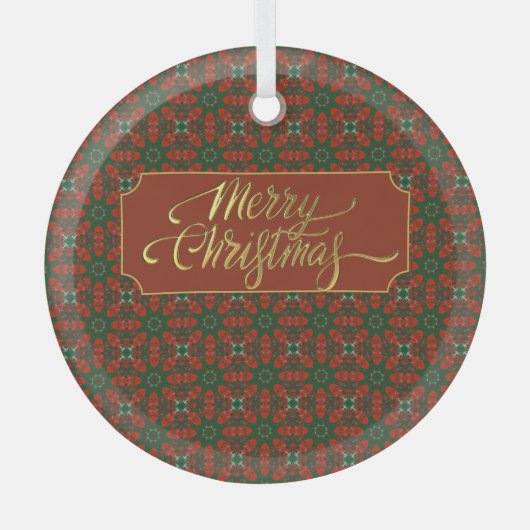 Weihnachten Ornament Aus Glas (Vorderseite)