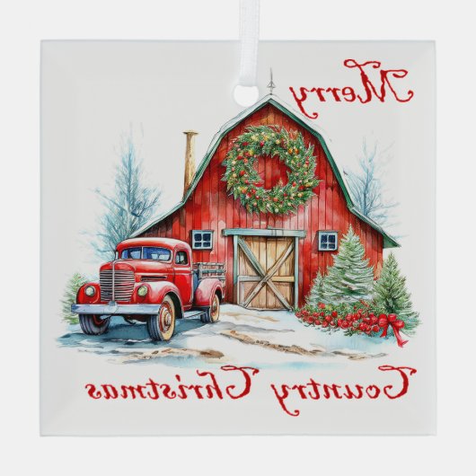 Weihnachten Ornament Aus Glas (Rückseite)