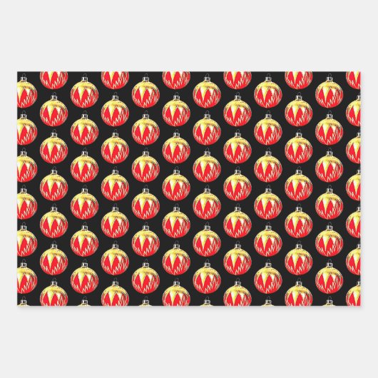 Weihnachten-Ornament Geschenkpapier Set (Vorderseite 2)