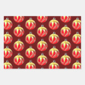 Weihnachten-Ornament Geschenkpapier Set (Vorderseite)