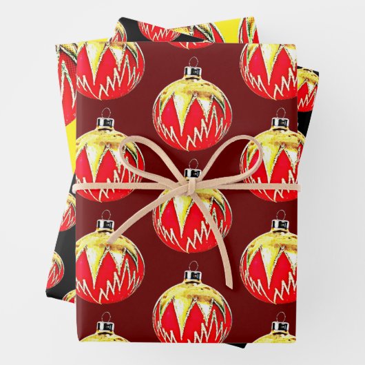 Weihnachten-Ornament Geschenkpapier Set (Beispiel)