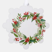 Weihnachten Ornament Karte (Rückseite)