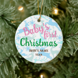 Weihnachten, Ornamente Baby's First Christmas Cust