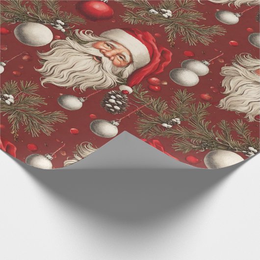 Weihnachten, Ornamente, Pinecones Geschenkpapier (Ecke)