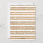 Weihnachten | Ornamente, Pinien, Gold Einladung (Rückseite)