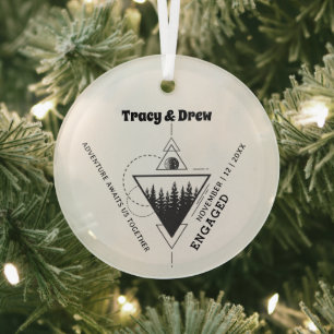 Weihnachten Outdoor Wild Pine Triangle Couple Enga Ornament Aus Glas