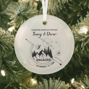 Weihnachten Outdoorarrow Planet Couple Verlobung Ornament Aus Glas
